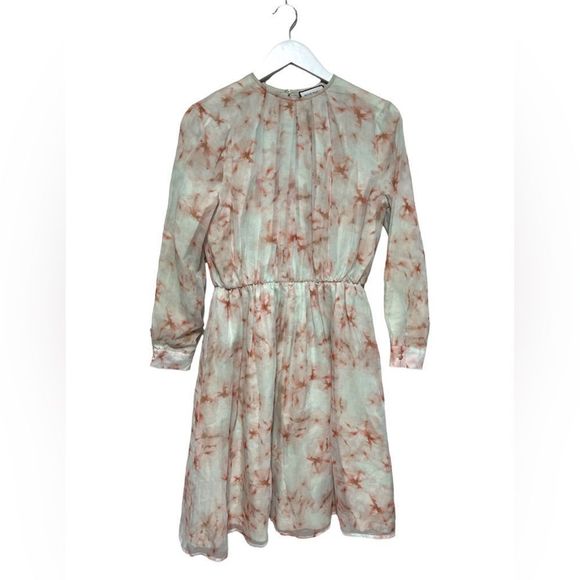 Silk Ellie Makir 100% Silk Printed Floral Midi Dress Medium - Picture 6 of 15